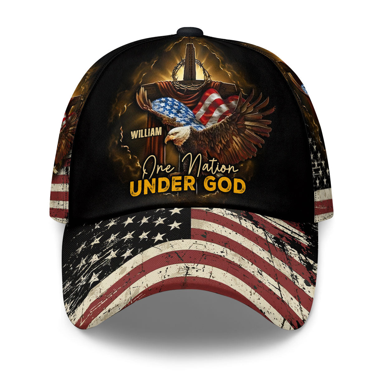 One Nation Under God - Personalized Classic Cap