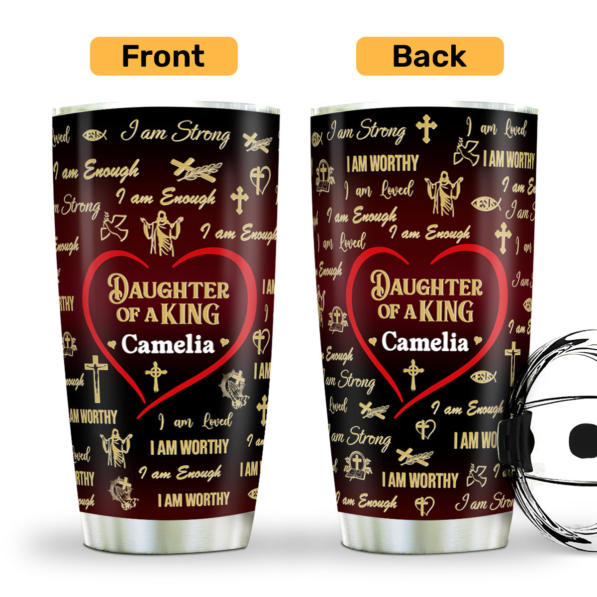 Daughter Of The King - Personalized Stainless Steel Tumbler