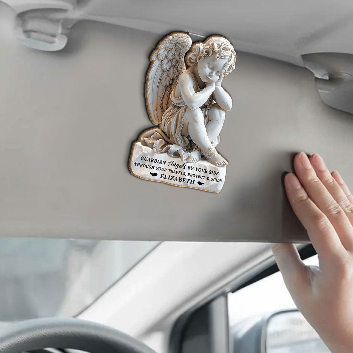 Guardian Angels - Personalized Car Visor Clip