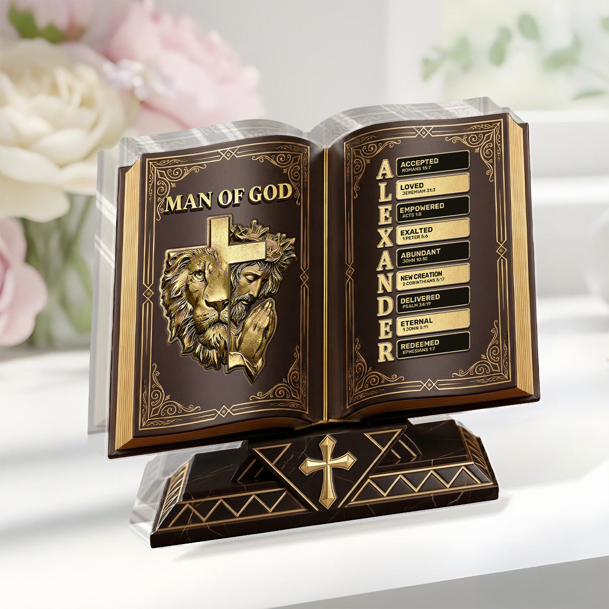 Faith-Inspired Man Of God - Personalized Acrylic Plaque GAPJS10045