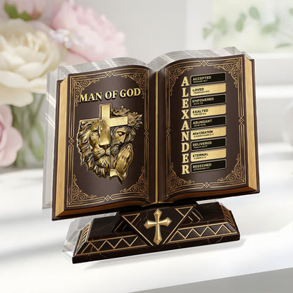 Faith-Inspired Man Of God - Personalized Acrylic Plaque GAPJS10045