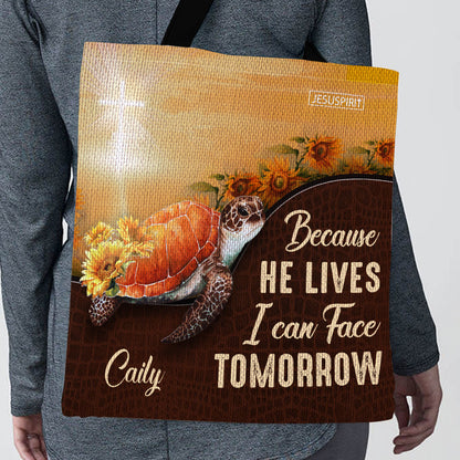 Because He Lives - Christian Floral Tote Bag GTTJS10138