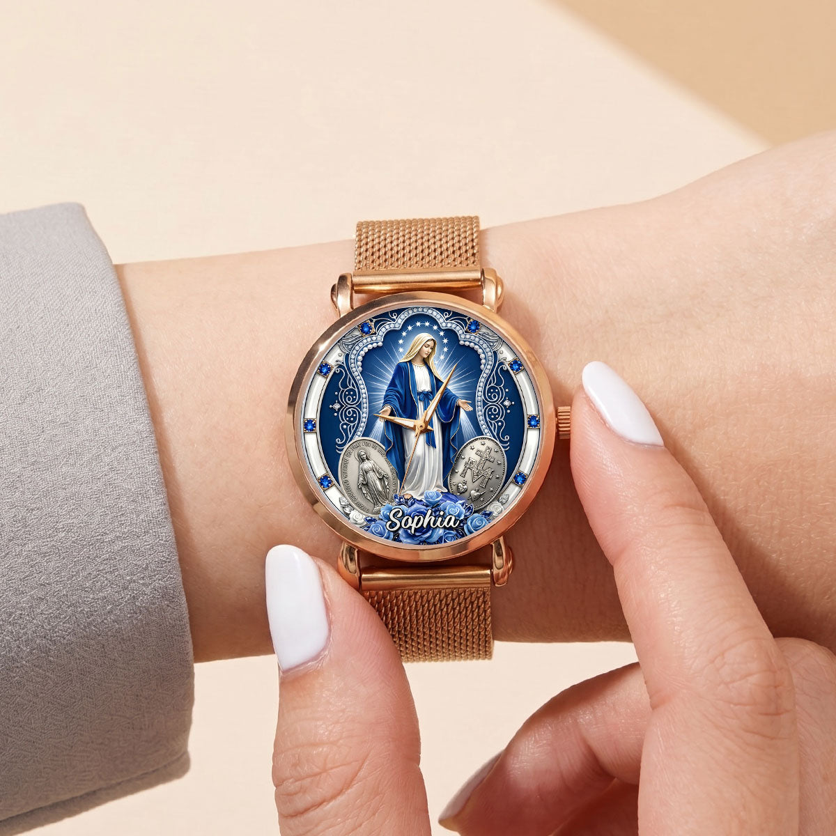 Midnight Miracle Of Mary - Personalized Women's Wrist Watch TC100015