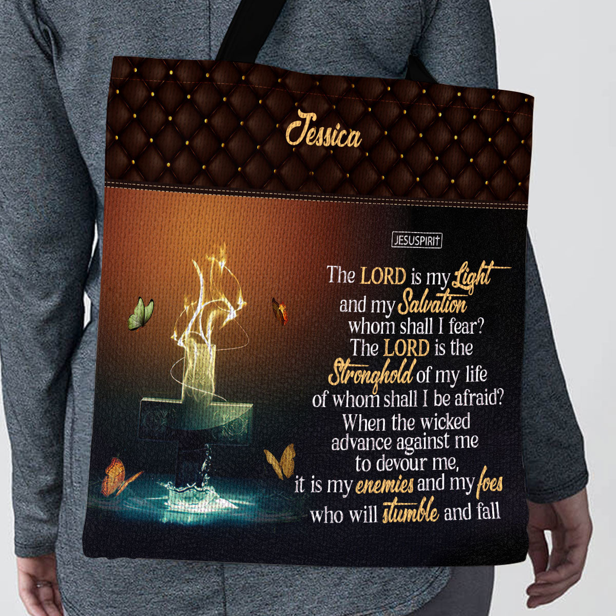 Psalm 27:1 Gift for Women - Christian Tote Bag GTTJS10142