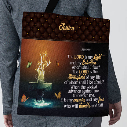 Psalm 27:1 Gift for Women - Christian Tote Bag GTTJS10142