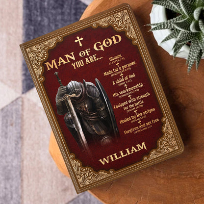 Man Of God Royal - Personalized Leather Notebook GMJSNB200033