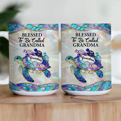 Blessed To Be Called Grandma - Personalized Ceramic Coffee Mug