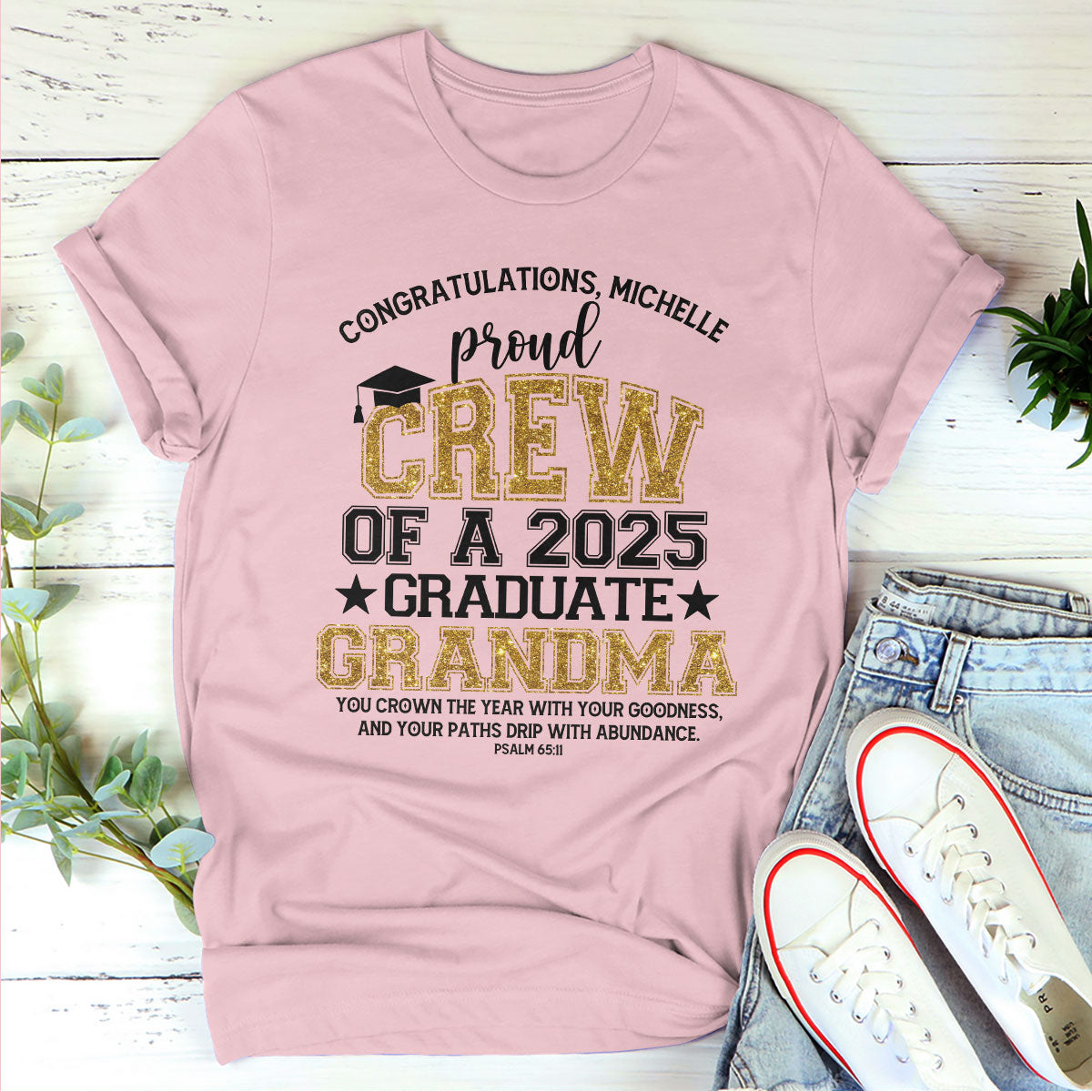 Proud Crew Of A 2025 Graduate - Personalized 2D Unisex T-shirt GMJSTS200089