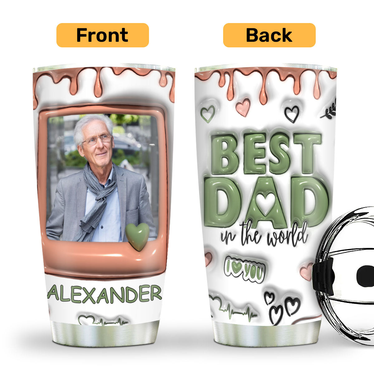 Best Dad In The World - Personalized Stainless Steel Tumbler