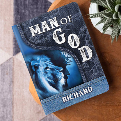Man Of God - Personalized Leather Cover Notebook GMJSNB200073