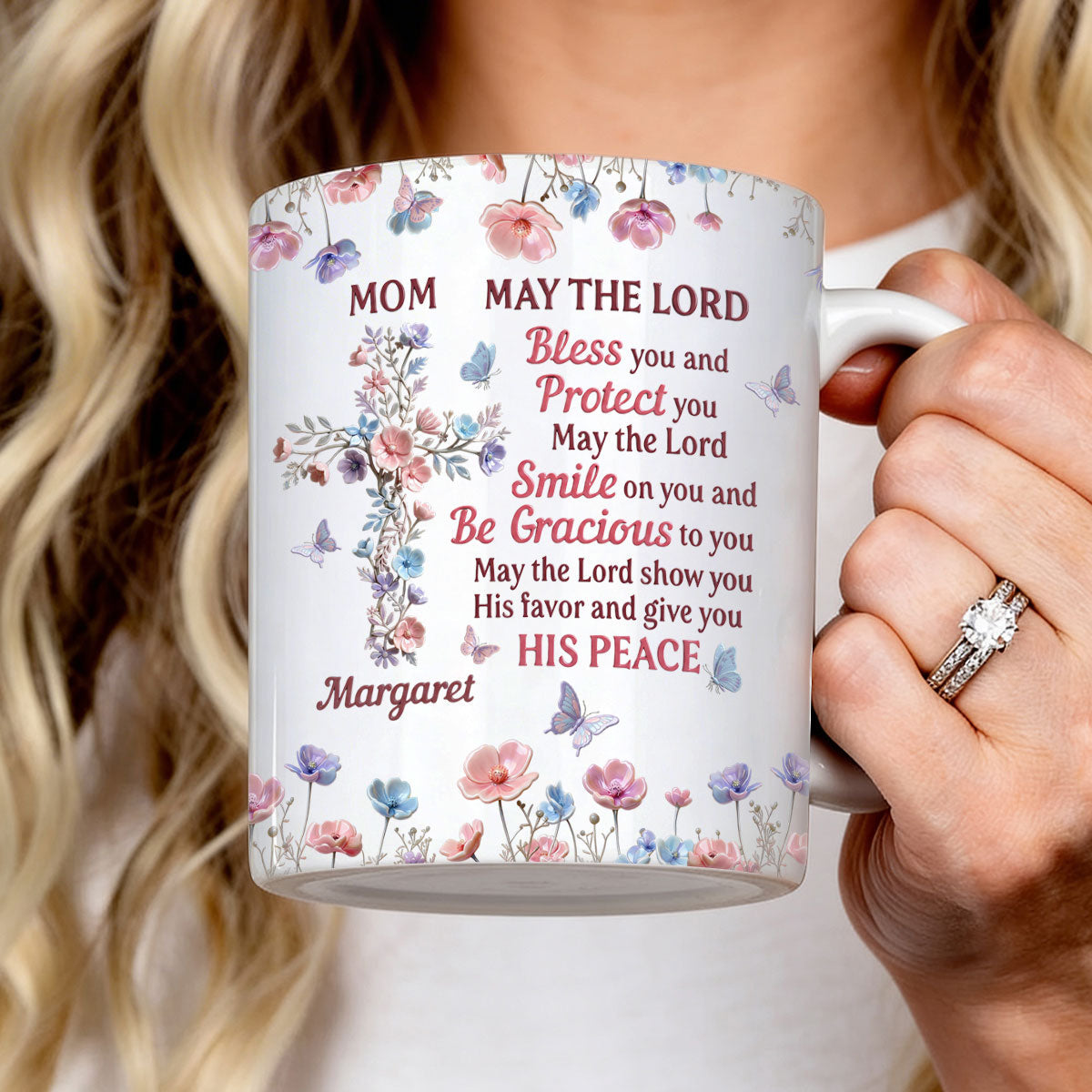 May God Bless You - Personalized Ceramic Coffee Mug