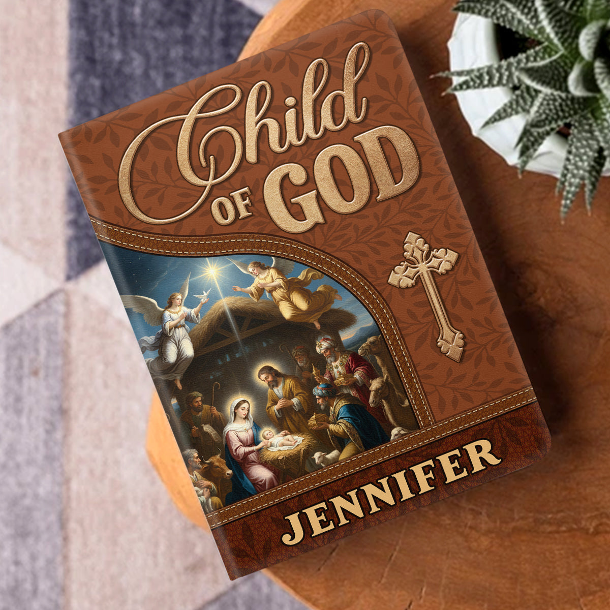Child Of God - Personalized Leather Notebook GMJSNB200038