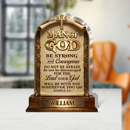 Man Of God - Personalized Acrylic Faith Plaque GAPJS10148