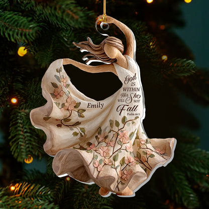 God Is Within Her - Personalized Acrylic Ornament GOJS10318