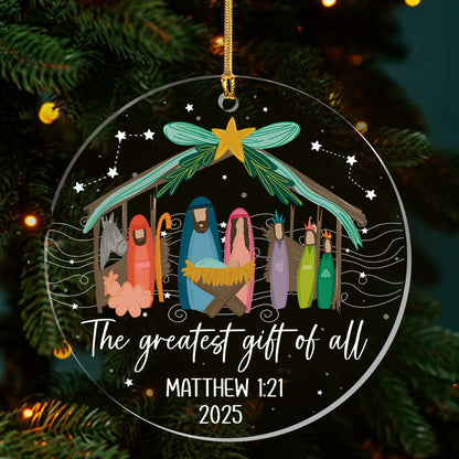 Nativity Scene - Acrylic Christmas Ornament GOJS10316
