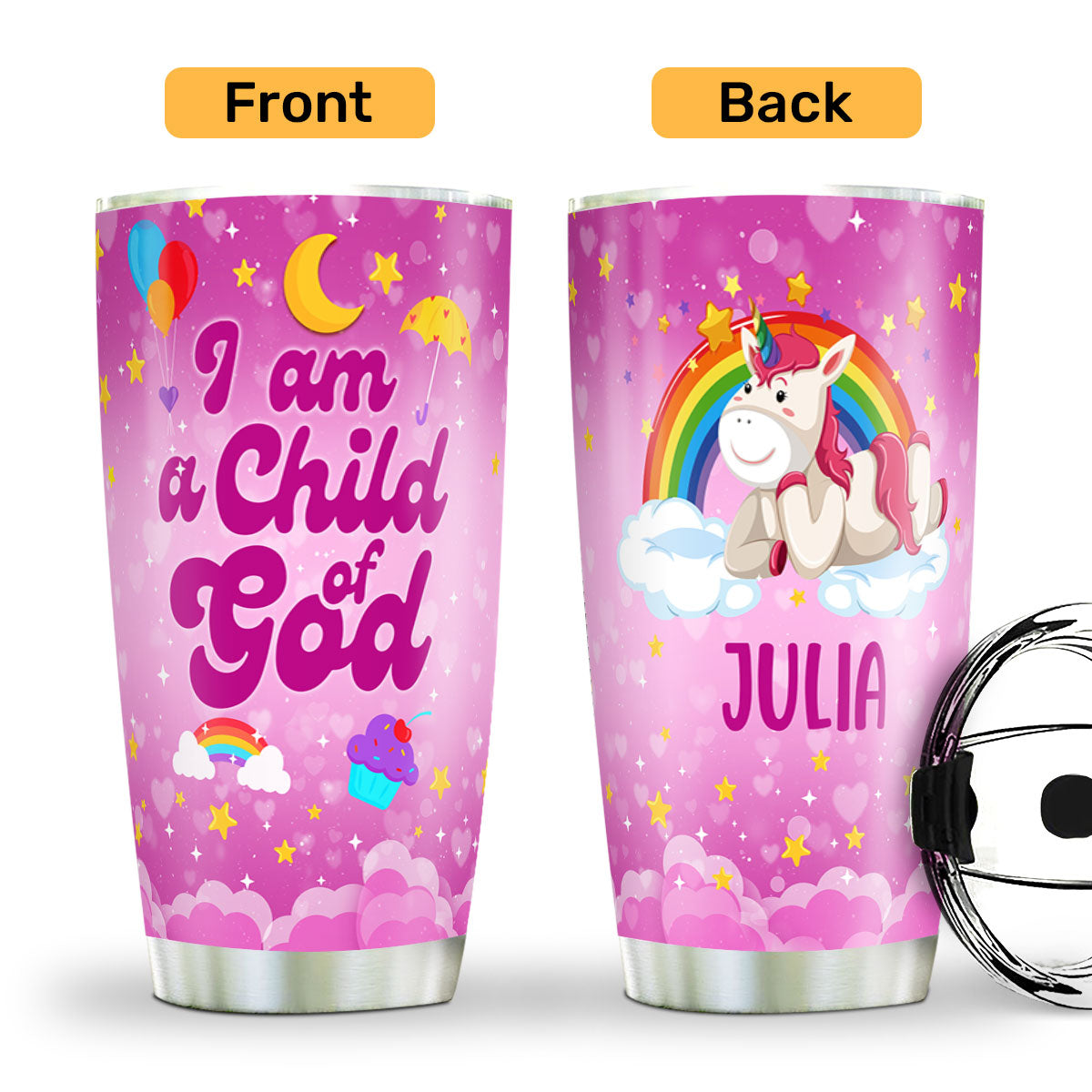 I Am A Child Of God - Personalized Stainless Steel Tumbler