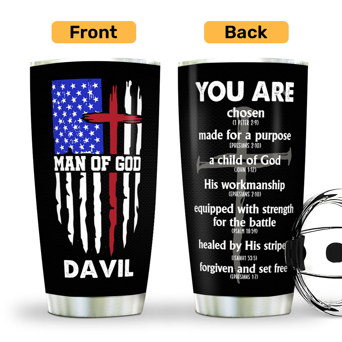 Faithful Drinkware - Personalized Stainless Steel Tumbler
