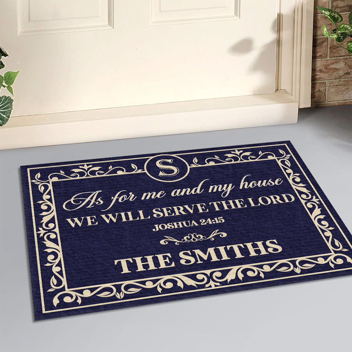 Serve The Lord Family - Personalized Doormat