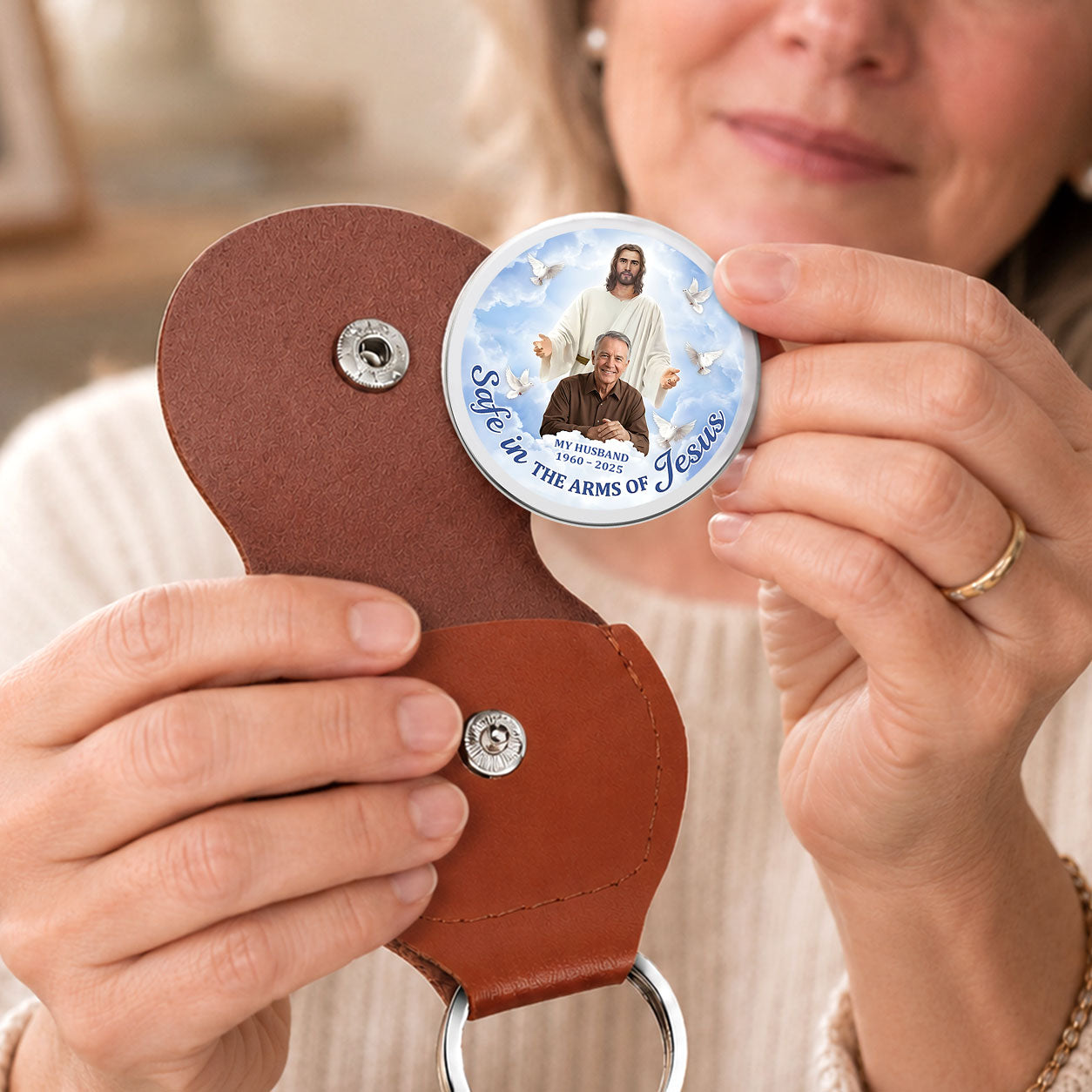 Heaven Holds My Heart - Personalized Memorial Keepsake