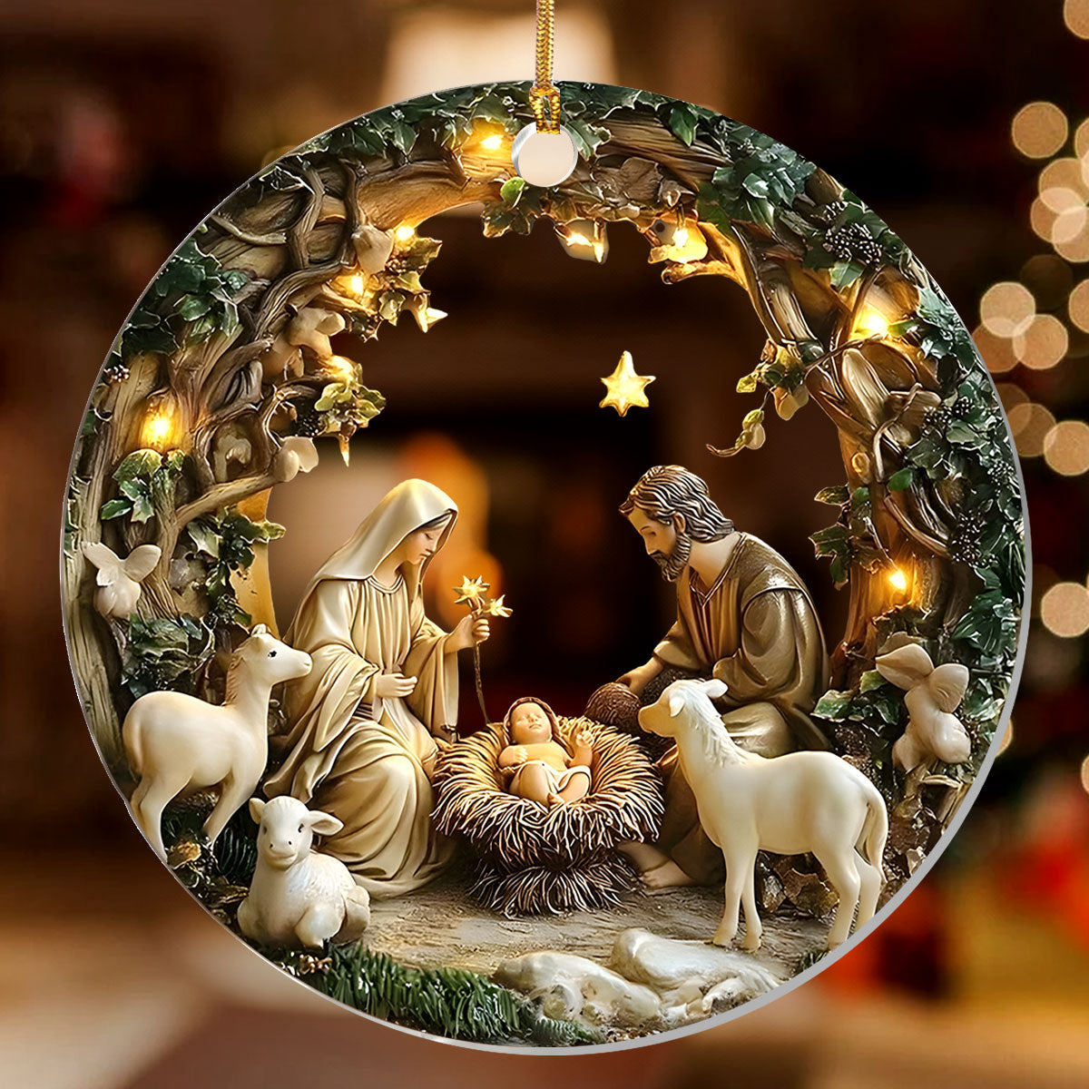 Faithful Religious Christmas Decor - Acrylic Ornament GOJS10015