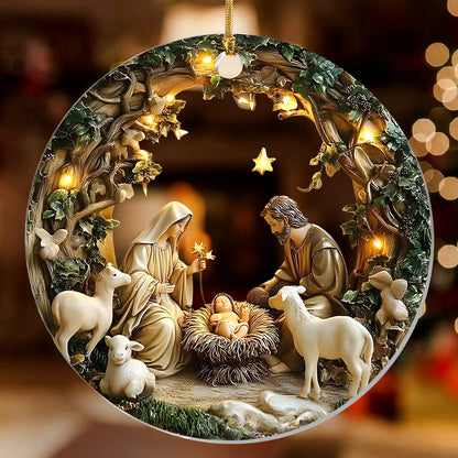 Faithful Religious Christmas Decor - Acrylic Ornament GOJS10015