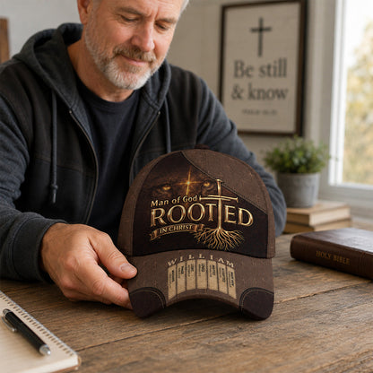 Rooted In Christ - Personalized Classic Cap - Gift For Dad