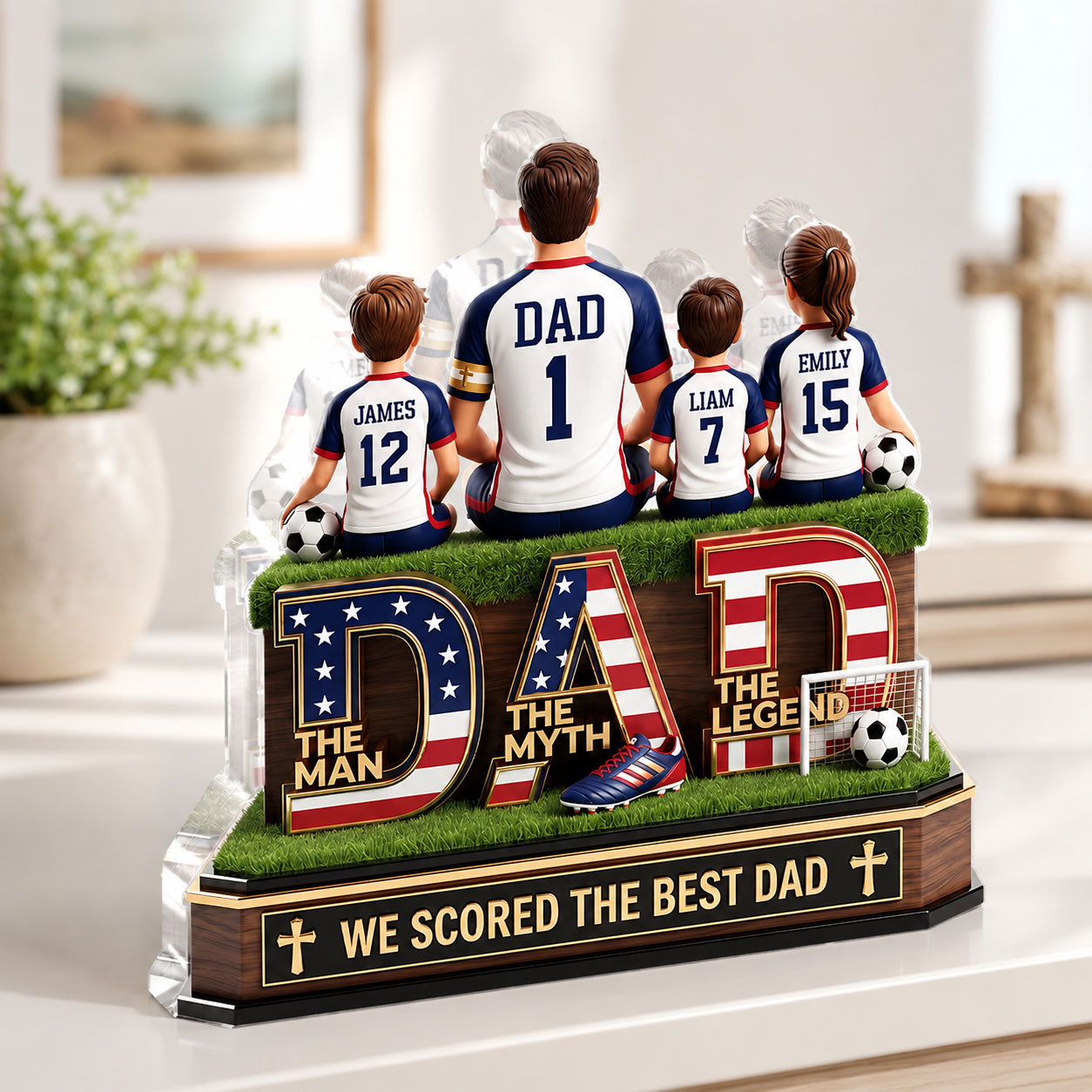 Best Dad - Personalized Custom Shaped Acrylic Plaque GAPJS10029