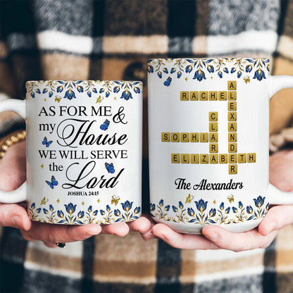 As For Me And My House - Personalized Ceramic Coffee Mug Faith