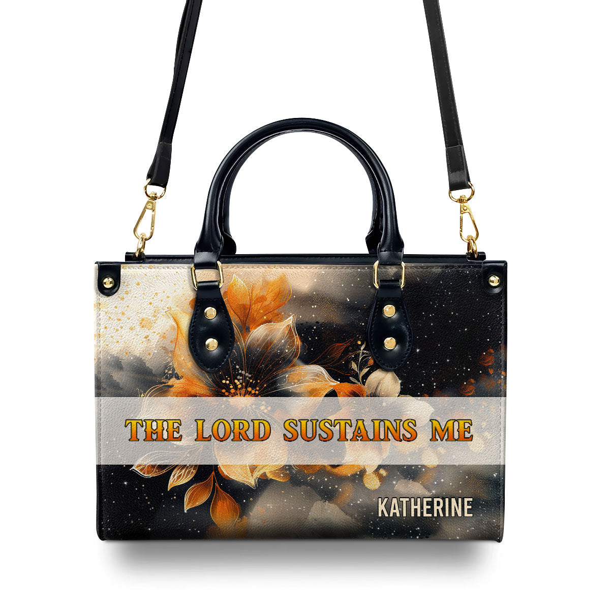 The Lord Sustains Me - Personalized Leather Handbag GMJSLB200014