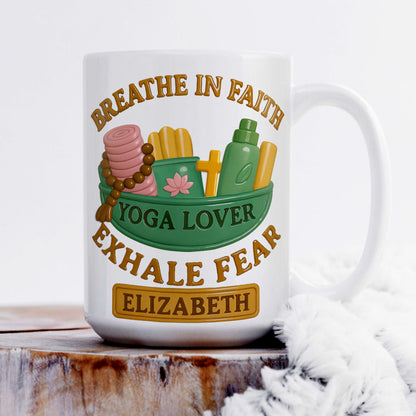 Breathe In Faith - Personalized Ceramic Coffee Mug