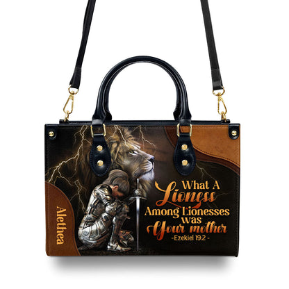 Faith-Based Quote - Personalized Leather Handbag GMJSLB200093