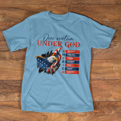 One Nation Under God - Personalized 2D Unisex T-shirt GMJSTS200060