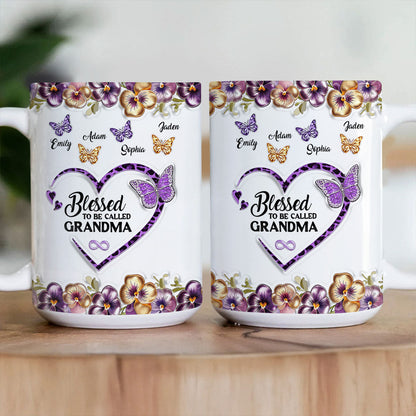 Blessed To Be Called Nana - Personalized Coffee Mug