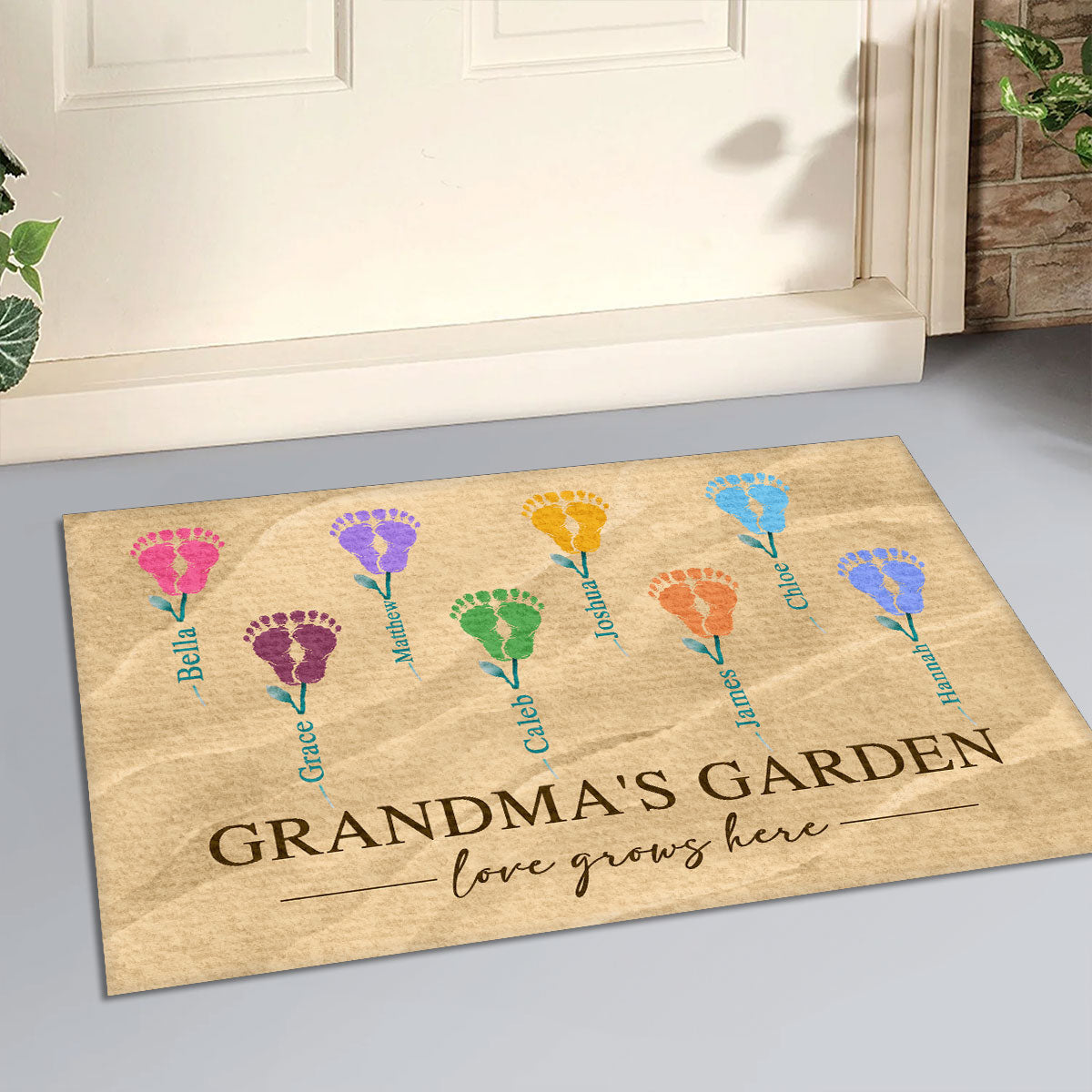 Grandma's Garden - Personalized Doormat GDMJS10100