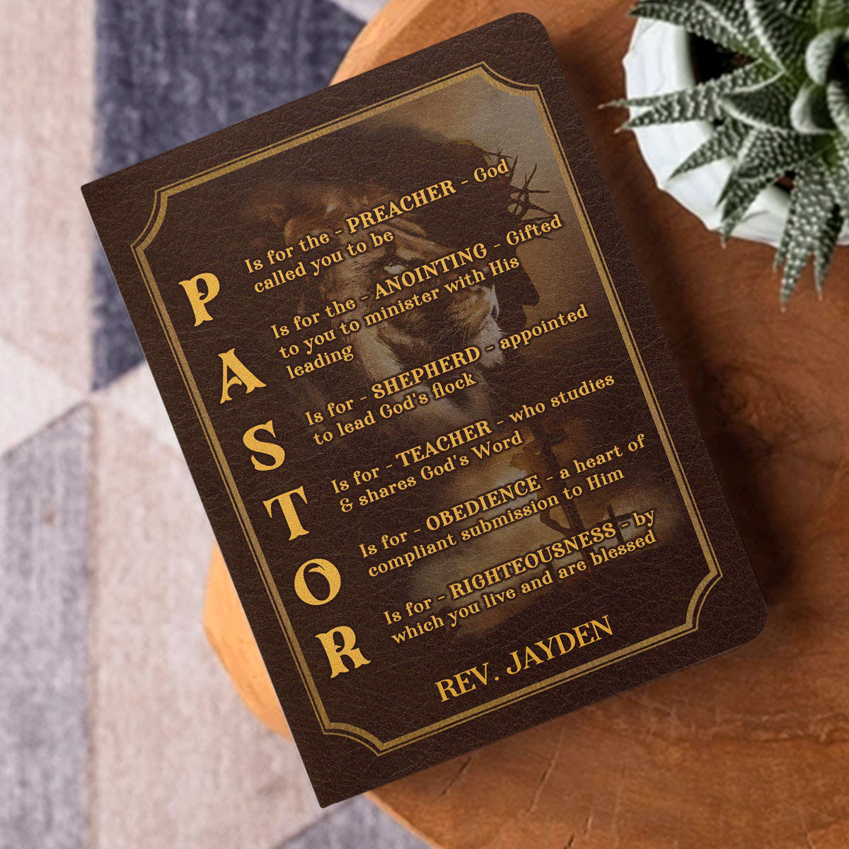 Inspirational Christian Faith - Personalized Leather Notebook GMJSNB200122