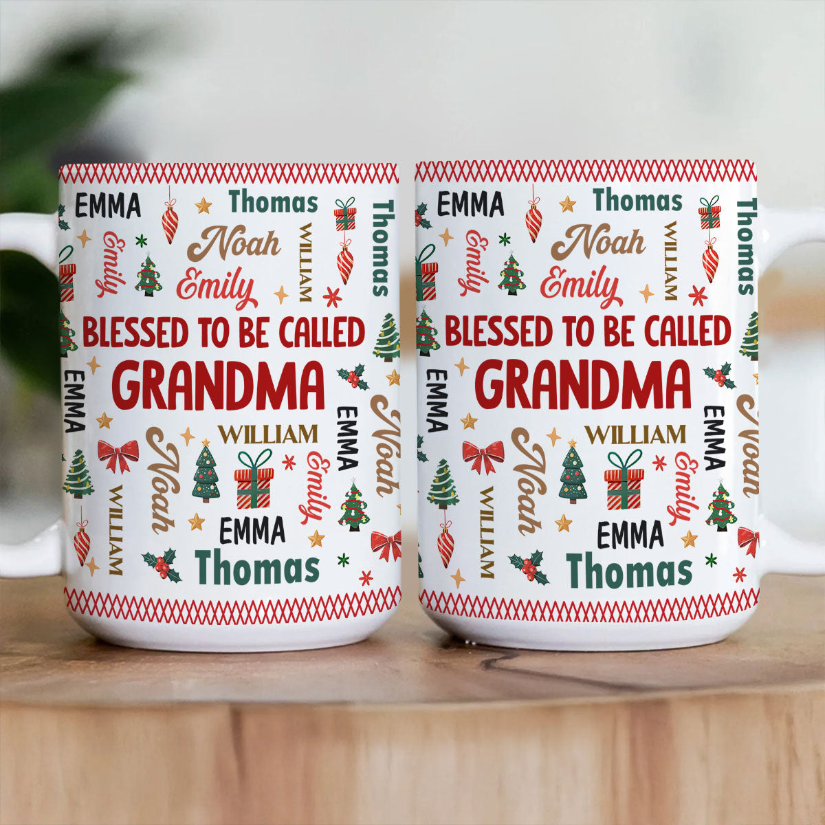 Blessed To Be Called Grandma - Personalized Ceramic Coffee Mug