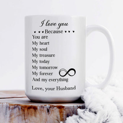 To My Wife I Love You - Personalized Ceramic Coffee Mug