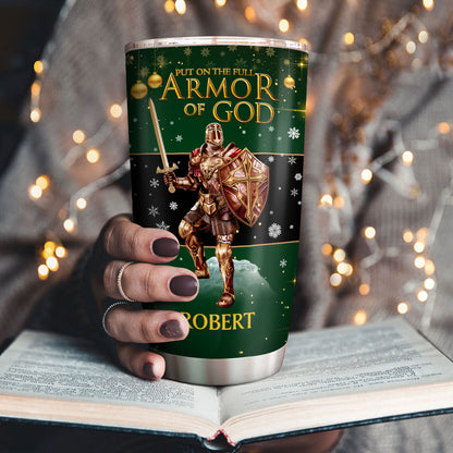 Faith-Inspired Gift for Men - Personalized Stainless Steel Tumbler