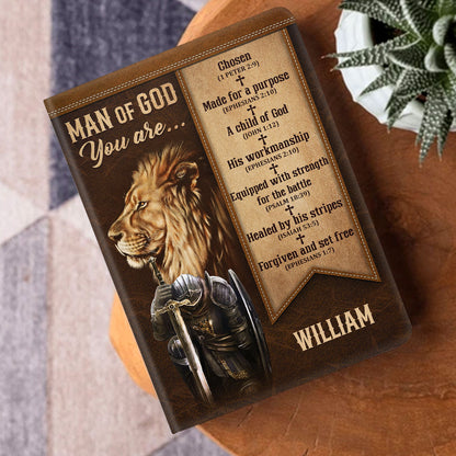 Lion of Judah Warrior - Personalized Leather Notebook GMJSNB200028