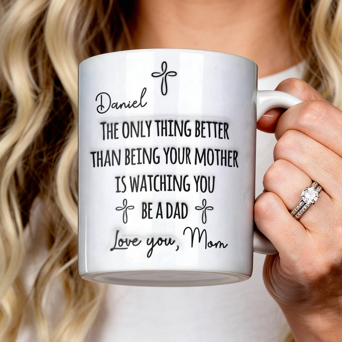 Watching You Being A Dad - Personalized Ceramic Coffee Mug
