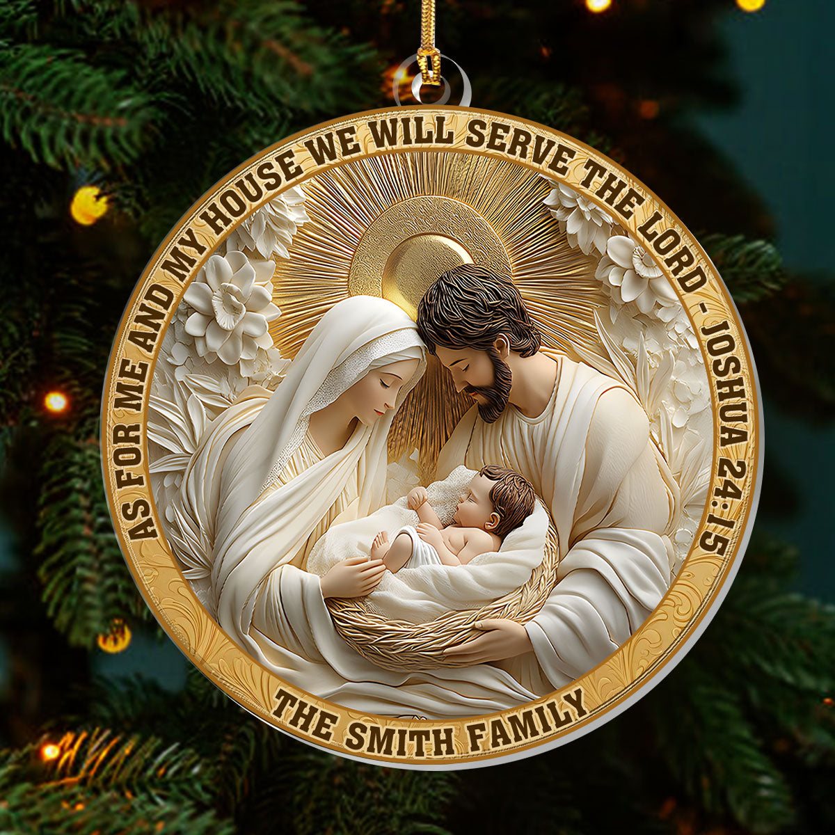 Faith Christmas Decor - Personalized Acrylic Ornament GOJS10053