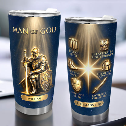 Man Of Faith - Personalized Stainless Steel Tumbler