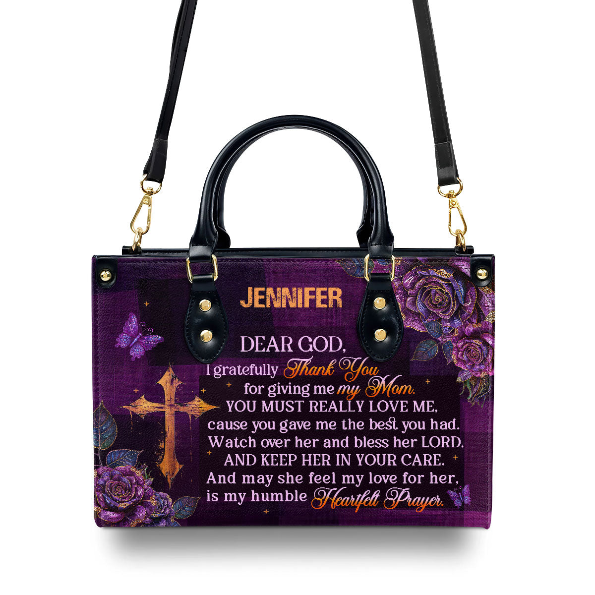 Thank You Mom - Personalized Leather Handbag GMJSLB200011