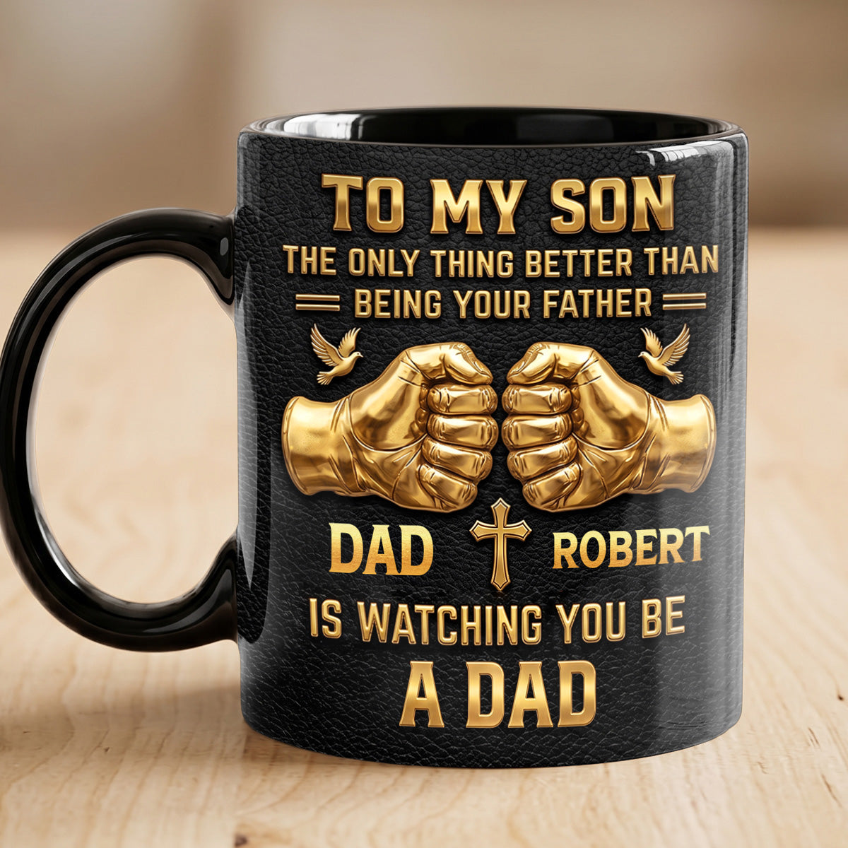 Proud Father - Personalized Coffee Mug for Son
