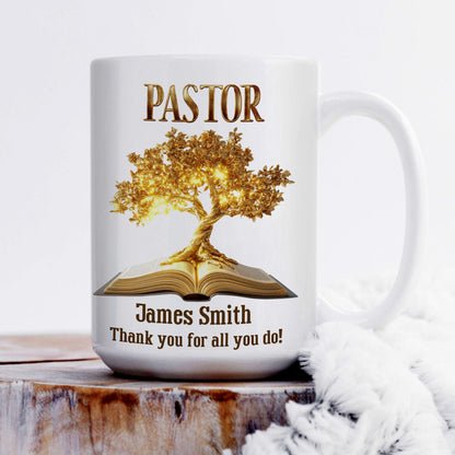 Thank You Pastor - Personalized Ceramic Coffee Mug