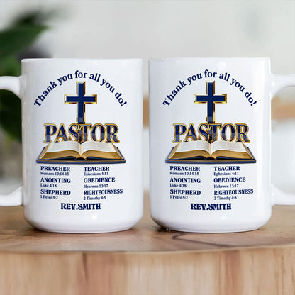 Guided By The Cross - Personalized Ceramic Coffee Mug