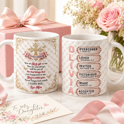 You Are God's Gift To Me - Personalized Ceramic Coffee Mug