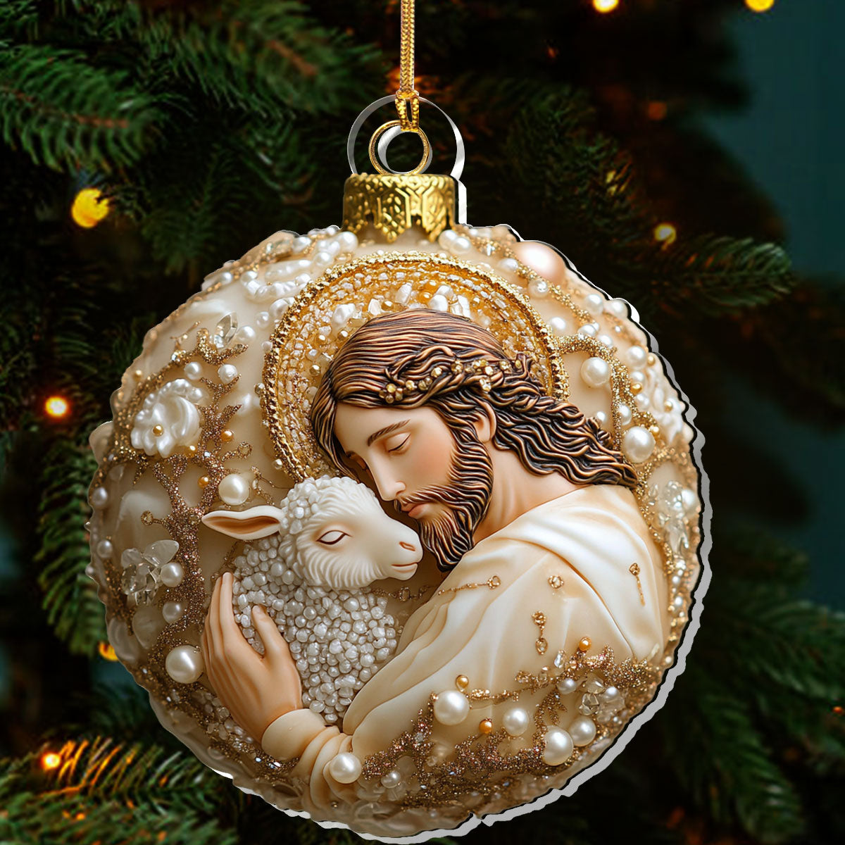 Jesus The Good Shepherd - Acrylic Ornament - Gift for Family GOJS10054