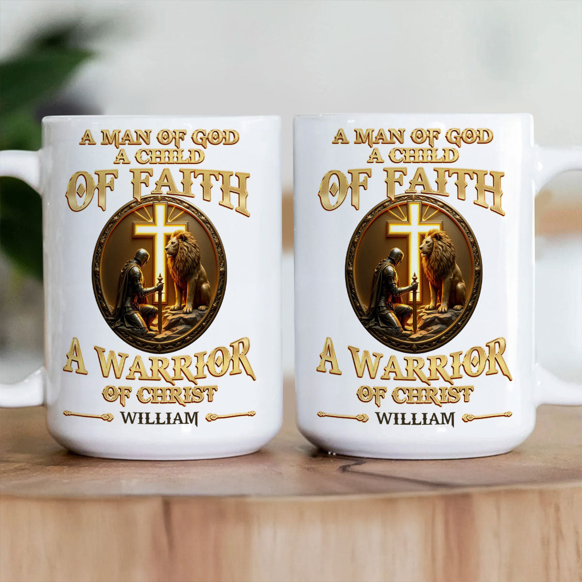 Warrior Of Christ - Personalized Ceramic Coffee Mug