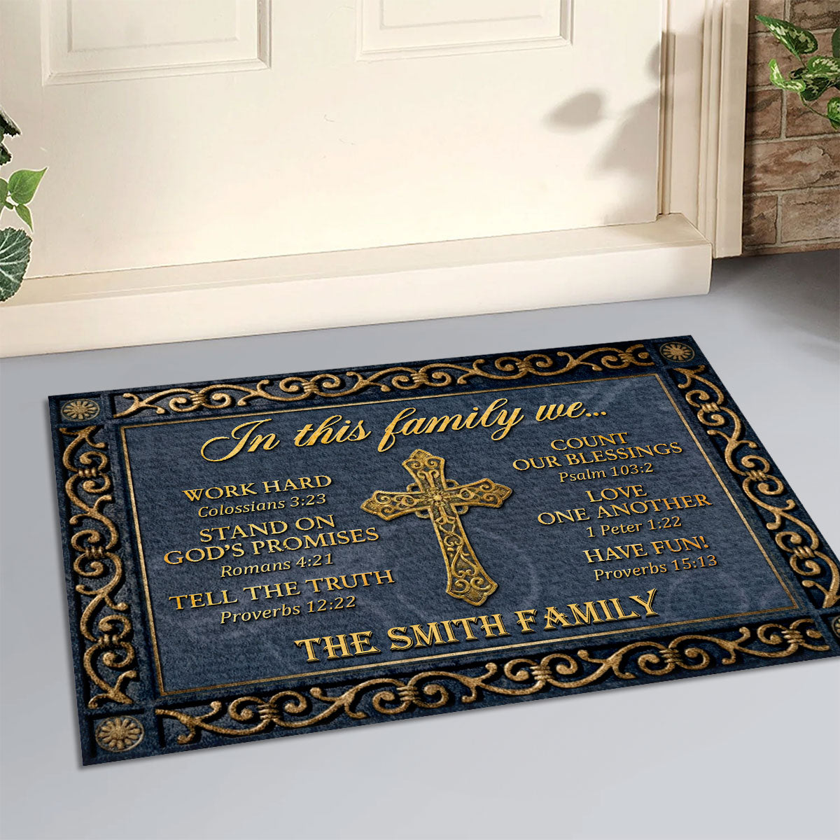 Family Theme - Personalized Doormat for Home Decor